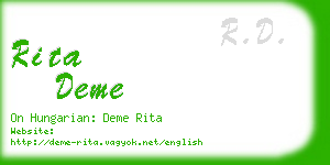 rita deme business card